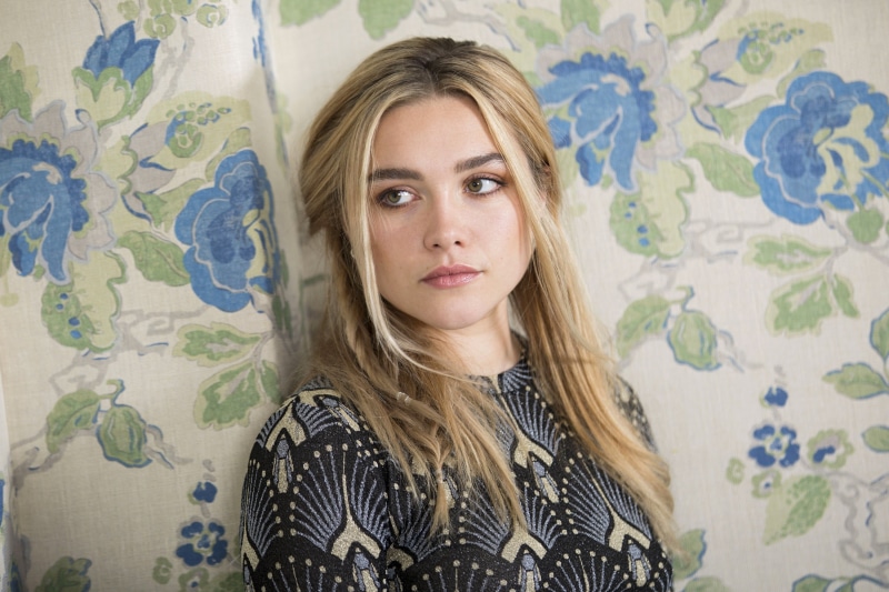 actress, green eyes, Florence Pugh, women, 2K, long hair