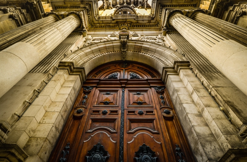cathedral, mediterranean, church, outdoors, religion, place of worship, arch, spirituality, ornate, tourism, door, architecture, no people, wooden, built structure