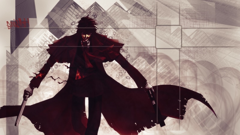 history, three quarter length, adult, anime hellsing alucard, red, digital composite, architecture, king - royal person, the past, indoors, front view