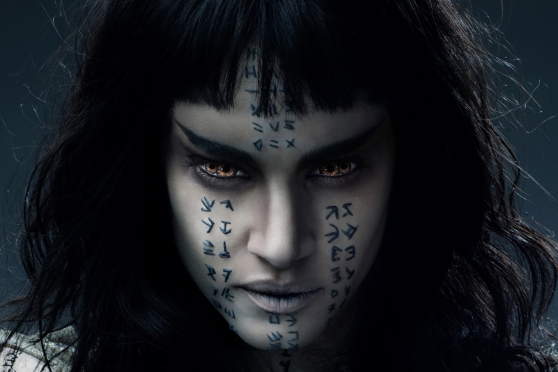 look, eyes, The Mummy, tattoo, Sofia Boutella, the Princess will Amanet, 2K, characters, hair, Pico, Mummy