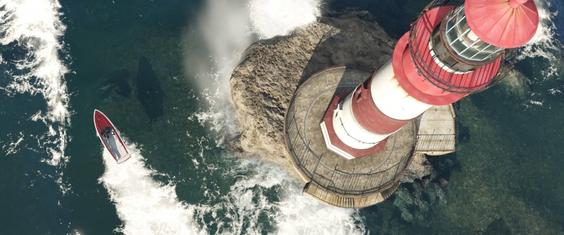 sport, high angle view, Grand Theft Auto, screen shot, aquatic sport, video games, 2K, Grand Theft Auto V, low section, boat, transportation, adventure