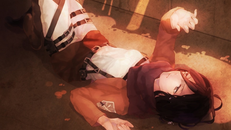 sunlight, women, shadow, low section, Shingeki no Kyojin, uniform, group of people, relaxation, lying down, men, people, outdoors, anime, leisure activity