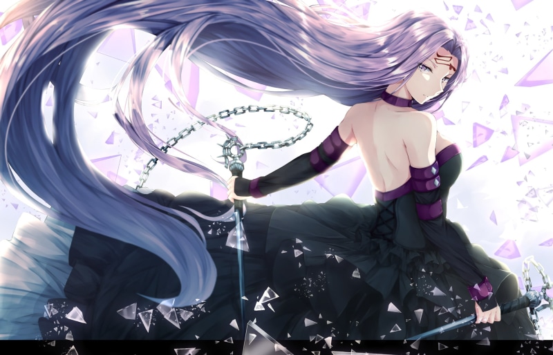 fashion, carnival, hanging, representation, Anime, no people, fate stay night, clothing, 1080P, glass - material, rider, art and craft, nature, day, purple hair