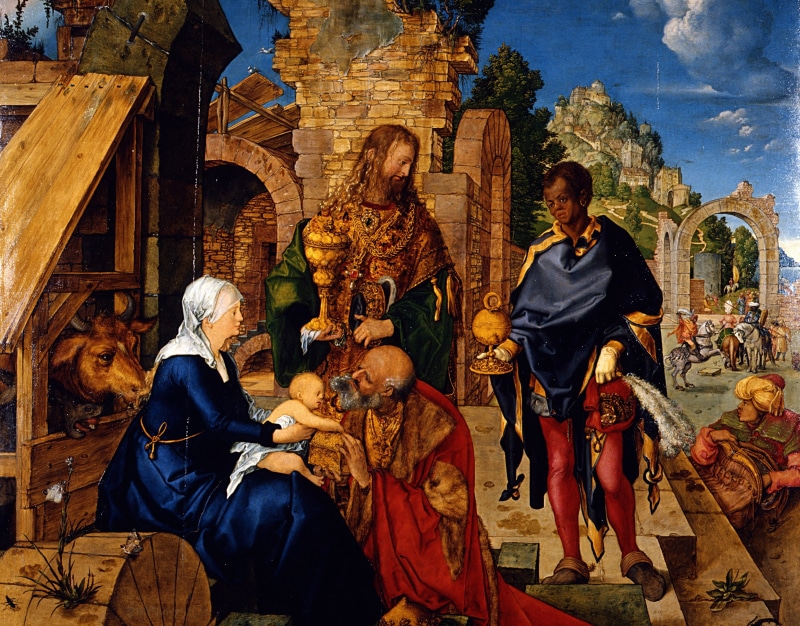 mythology, 2K, Albrecht Durer, religion, The Adoration Of The Magi, picture