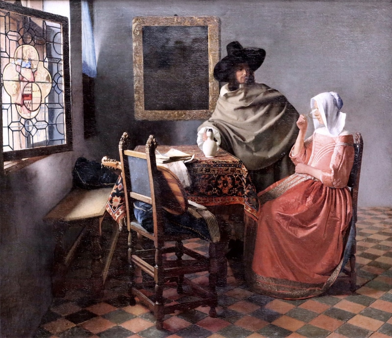 craft, 2K, architecture, chair, sitting, human representation, one person, art and craft, Glass of wine, seat, sculpture, Johannes Vermeer, real people