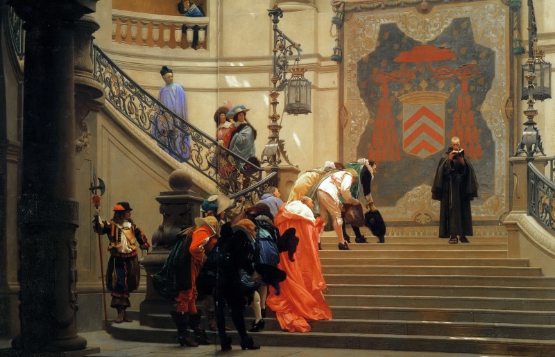 Jean-Leon Gerome, 1080P, genre, history, picture, Grey Cardinal, interior