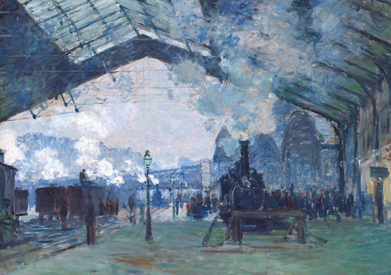 genre, The Station Saint-Lazare. The Train From Normandy, picture, 2K, Claude Monet