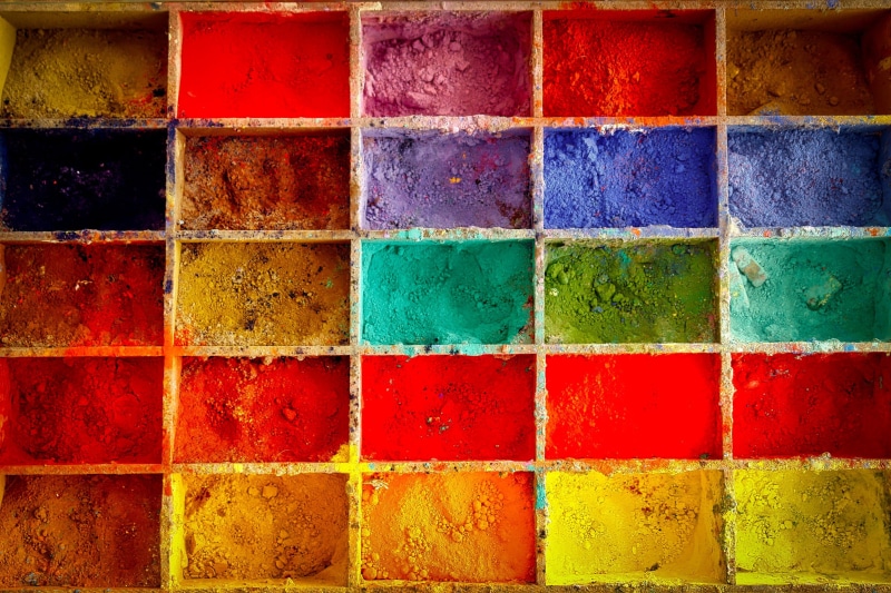 colorful, red, pattern, artists, day, abstract, wall, brick wall, artist color, concrete, full frame, 2K, tile, brick, farbpulver, shape, choice, painting