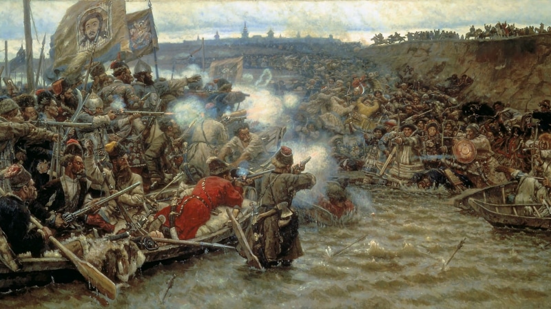 adult, brown, people, leisure activity, built structure, sky, painting, real people, outdoors, group of people, battle, lifestyles, building exterior, Vasily Ivanovich Surikov