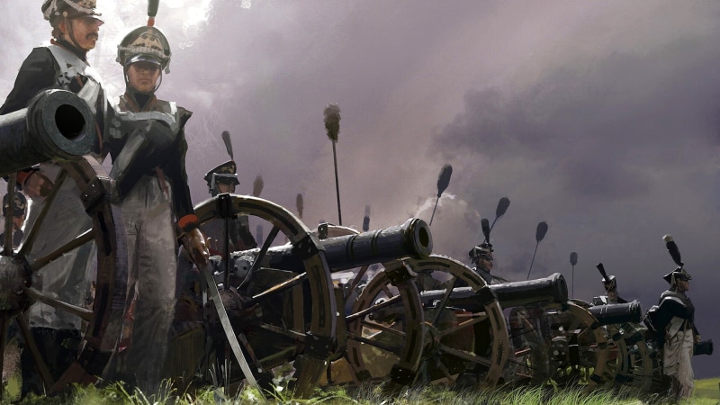 1080P, guards, Patriotic war, the battle, morning, The battle of Borodino, soldiers, artillery, battle, our ears on, painting, Battle Of Borodino, 1812.