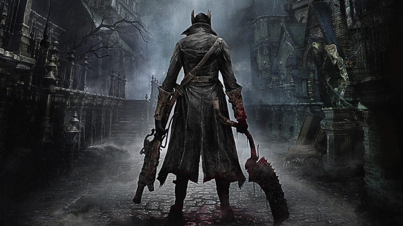 wet, Bloodborne, indoors, Hunt Your Nightmares, dark, rain, holding, full length, digital, nature, creativity, architecture, built structure, one person
