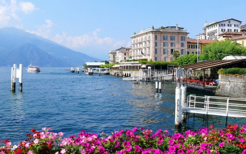 Town, Houses, 1080P, Italy, Flowers, Lombardy, Sea
