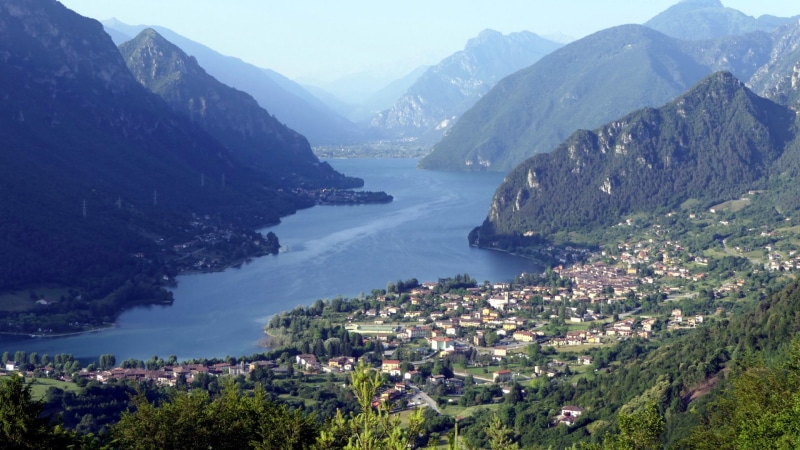1080P, Lake, Town, Haze, Lombardy, Mountain, Lakes, Brescia, Lake Idro, Italy