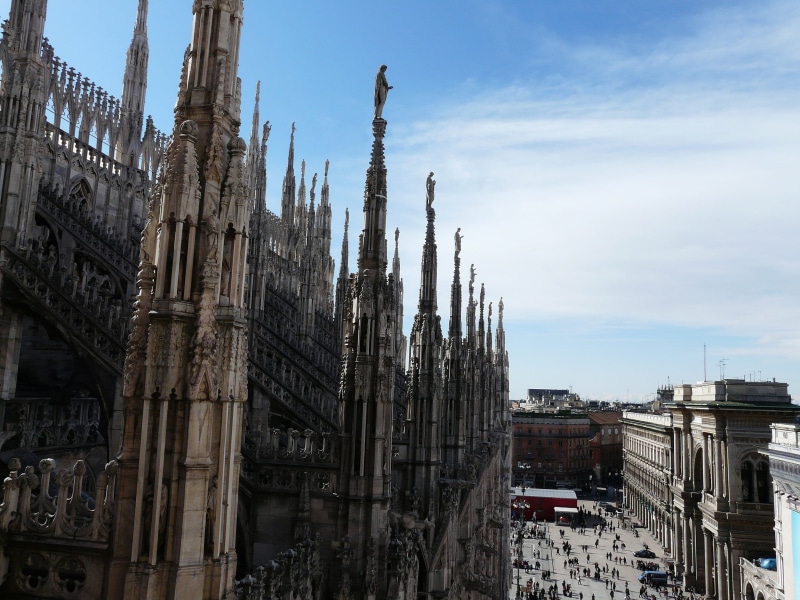 2K, city, no people, travel destinations, industry, low angle view, the past, religion, building exterior, belief, spirituality, sky, milan, outdoors