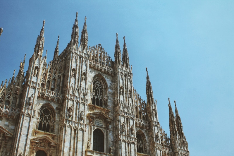 ornate, no people, built structure, sky, belief, the past, spirituality, architecture, 4K, duomo, ancient civilization, milano, travel, cathedral, italy