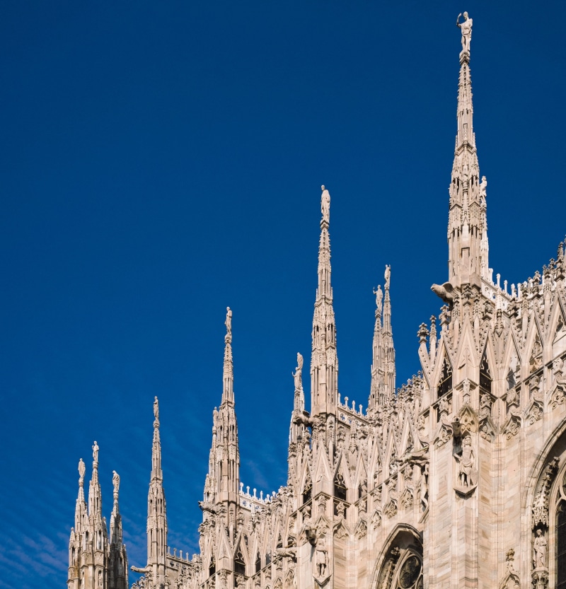 2K, high rise building, photo, travel destinations, belief, duomo Of Milan, blue, travel, tower, white, eye, nature, s, castle, europe, concrete, building