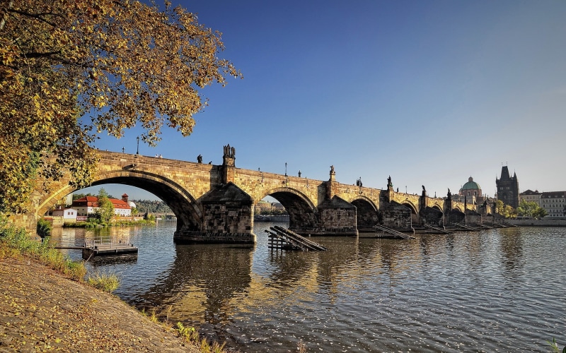 Czech Republic, river, bridge, Charles Bridge, 1080P, Prague