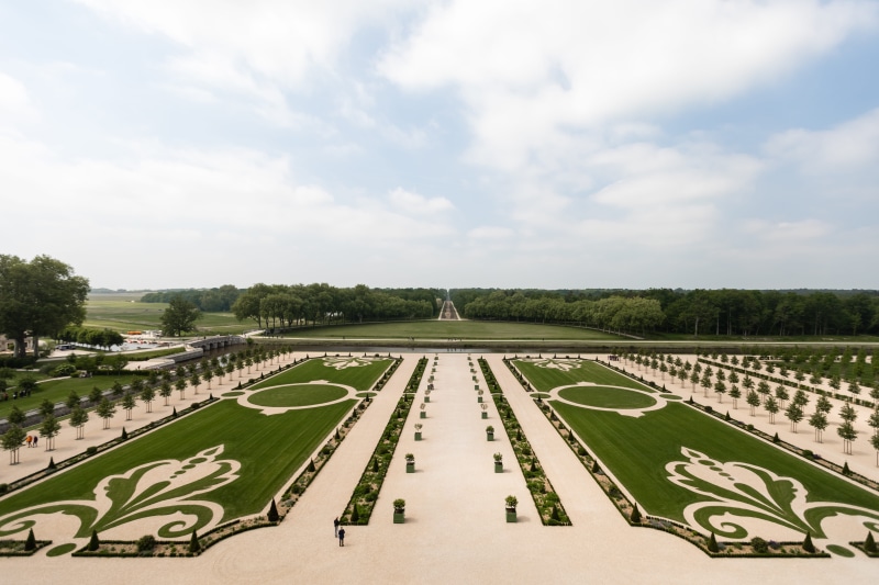 grass, growth, day, park, chateau de chambord, landscape, green color, pattern, field, loire, outdoors, scenics - nature, no people, castle of loire