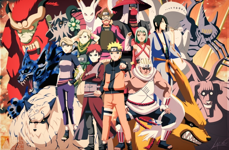 Son Gokû (Naruto), Kokuô (Naruto), Killer Bee (Naruto), Yugito Nii, Saiken (Naruto), Utakata (Naruto), 1080P, Chōmei (Naruto), Fû (Naruto), Han (Naruto)