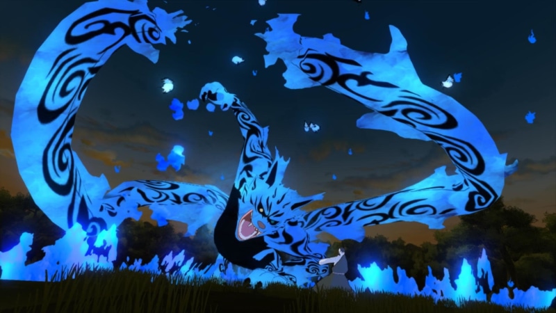 1080P, animal, nature, underwater, night, animals in the wild, Video Game, Naruto, animals in captivity, water, swimming, Matatabi (Naruto), no people