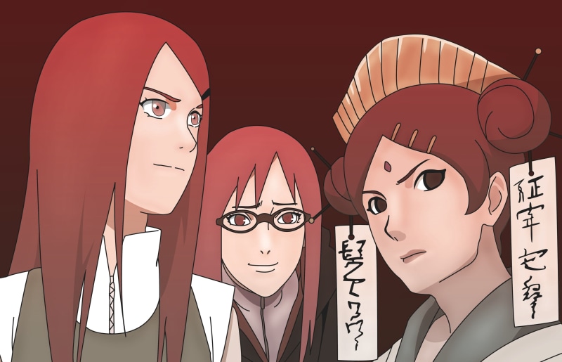 Uzumaki, Konoha, 2K, Long no Kuni, asian, kanji, bishojo, red hair, jinchuuriki, manga, anime, game, Karin Uzumaki, red, The Hubs Of The Taipu, Hebi, jinchuuriki of the kyuubi