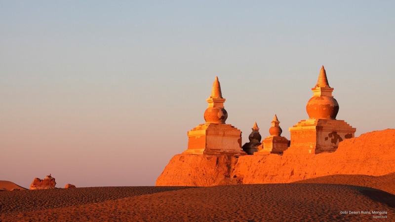 gobi, ruins, Landmarks, 2K, desert, mongolia