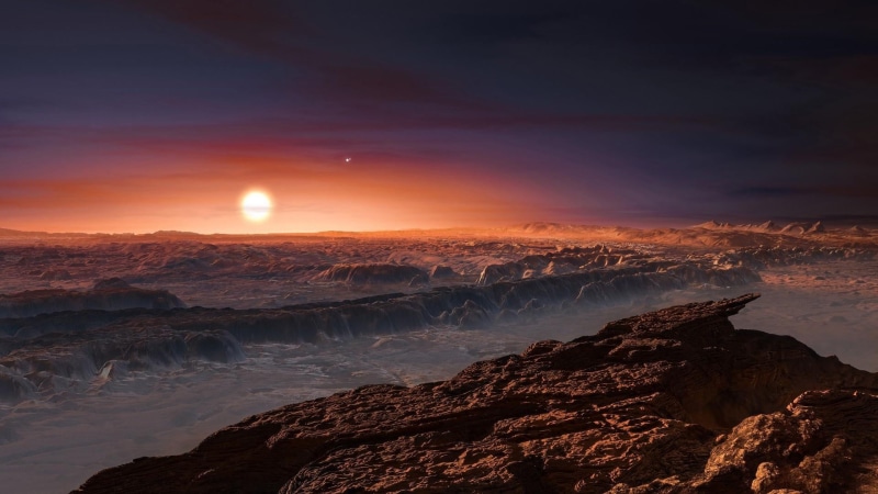 cloud - sky, landscape, sun, water, alien planet, nature, sunset, proxima b, mountain peak, planet, travel destinations, tranquility, sea, sky, mountain
