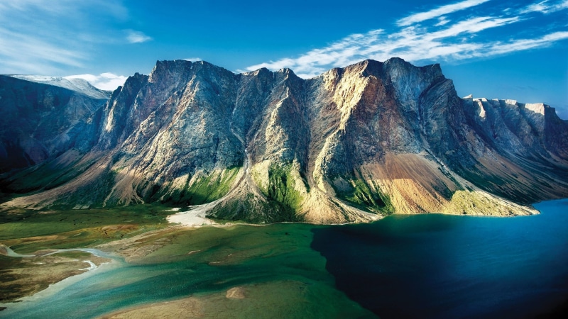 4K, labrador peninsula, newfoundland, glacial lake, lake, crater lake, sky, torngat mountains, wilderness, newfoundland and labrador, mountain range, quebec