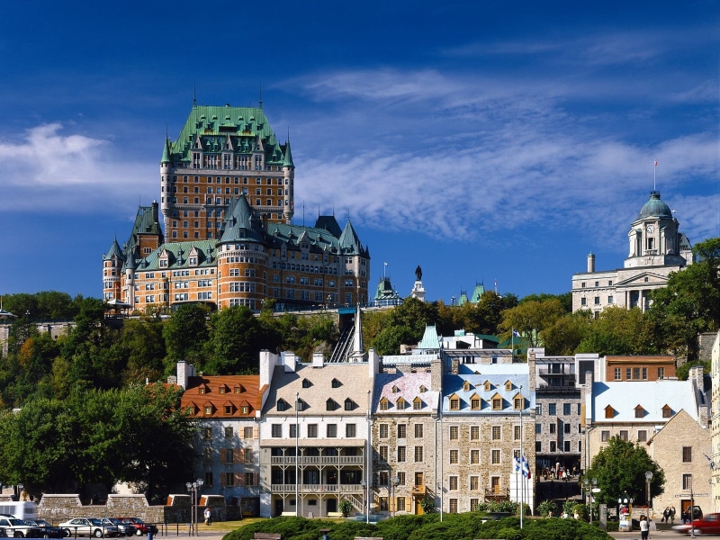 the past, quebec, residential district, facade, tree, urban Scene, plant, village, canada, tourism, city, architecture, medieval, no people, gothic Style