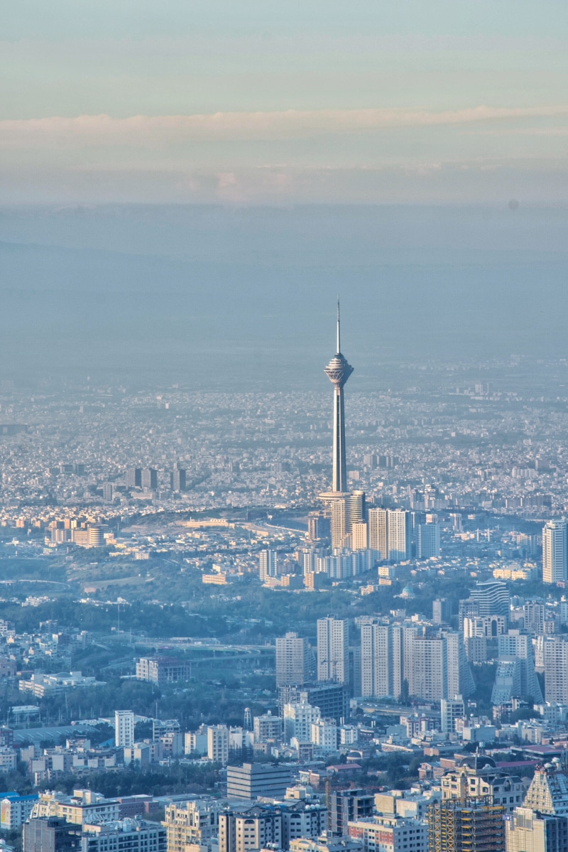 view, sky, tehran, landscape, office building exterior, iran, 4K, tower, milad tower, city, built structure, travel destinations, crowd, residential district