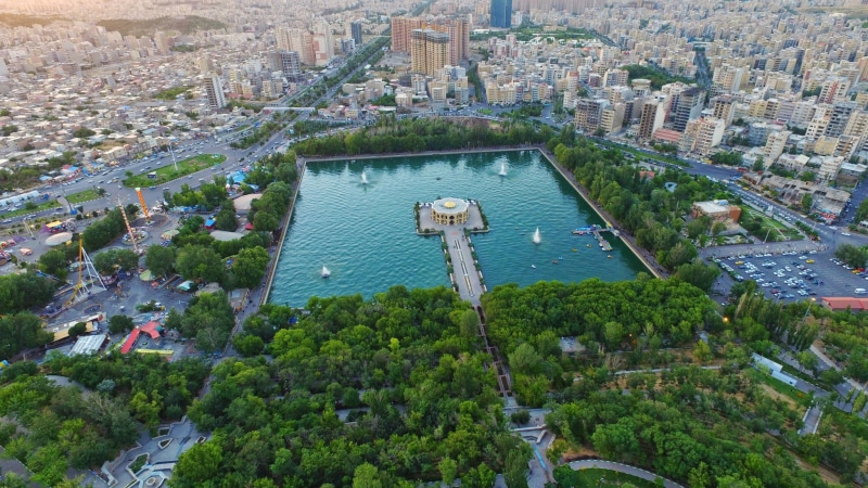 Iran, city, top view, Tabriz, 1080P, park