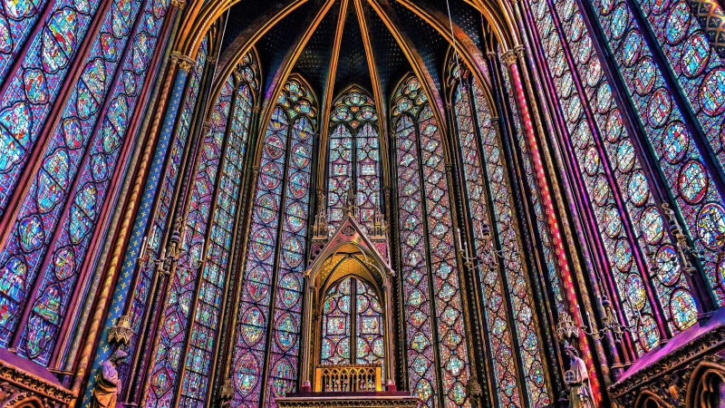 architecture, place of worship, religion, 4K, built structure, travel destinations, ornate, stained glass, stained glass 4k hd computer desktop