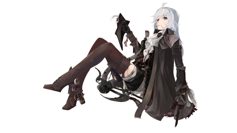Super-railgun, 2K, Lady Maria, coats, Bloodborne, white hair, Lady Maria of the Astral clocktower, boots