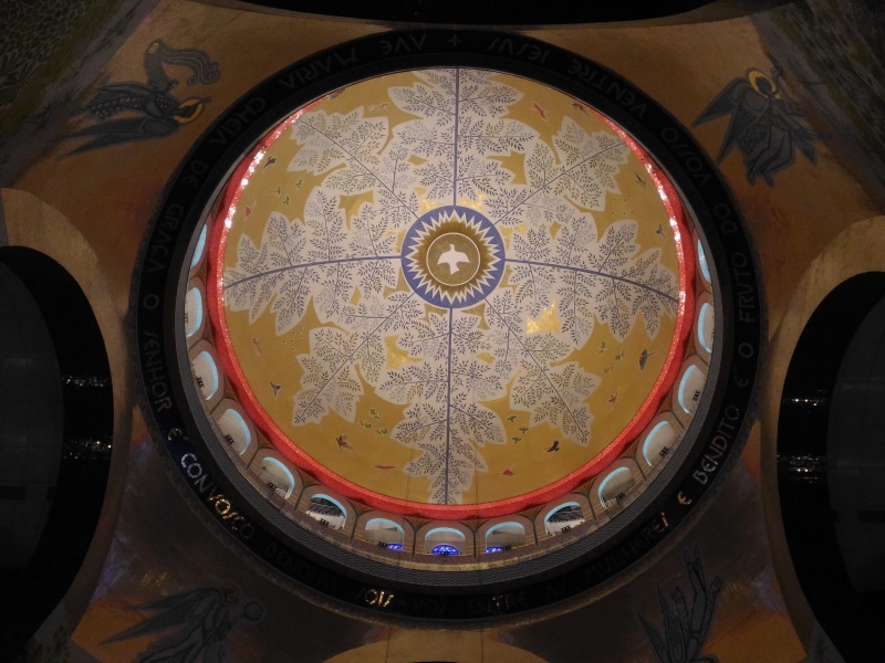 floral pattern, são paulo, illuminated, circle, temple, ceiling, dome, jesus, church, no people, pattern, maria, travel destinations, pope, prayers, pilgrimage
