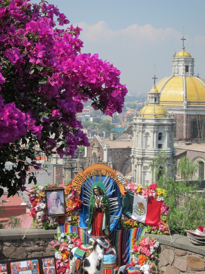 built structure, tree, representation, church, flower, plant, flowers, our lady of, place of worship, day, multi colored, belief, architecture, maria, no people