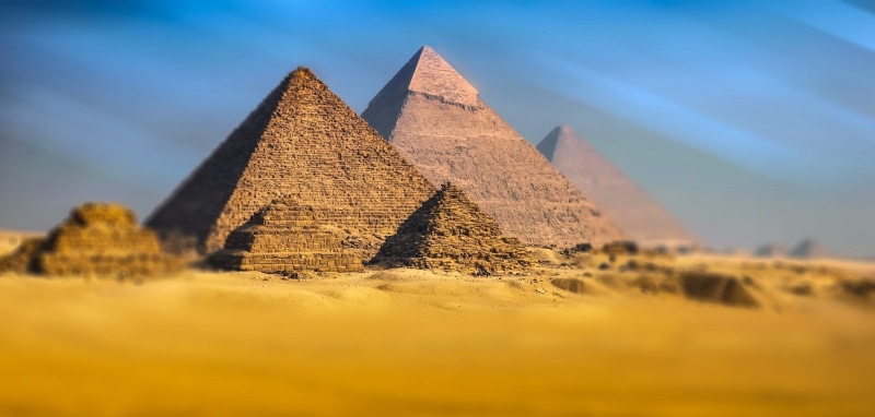 desert, giza, pyramid Shape, full, public domain, no people, pyramid, the past, photos, outdoors, land, view, archaeology, Egypt, 1080P, built structure
