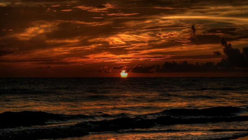 west, fiery, flowing, soft, sunset, beautiful, water, glowing, 1080P, smooth, florida, 3d and abstrac, key
