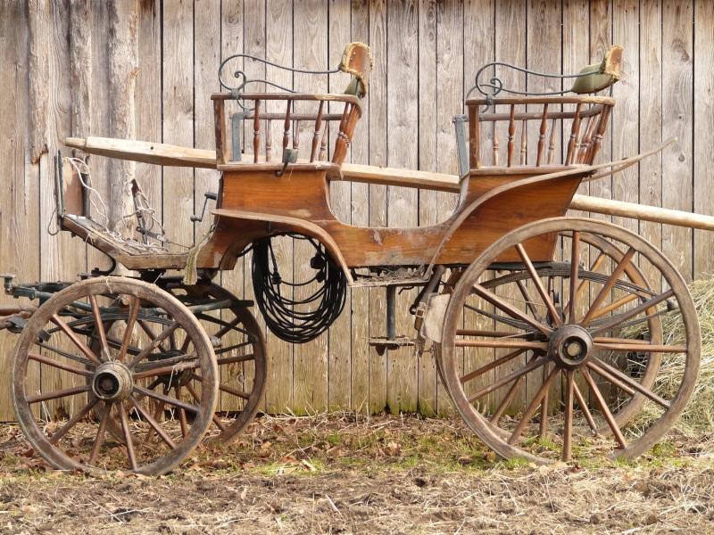 wooden, nature, traffic, land vehicle, vehicle, team, old-fashioned, wheel, horse Cart, mode of transportation, stationary, farm, cart, wagon Wheel, architecture