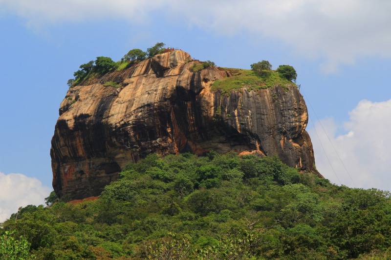 rocky plateau, nature, Sri Lanka, Sigiriya, 1080P, " lion rock"