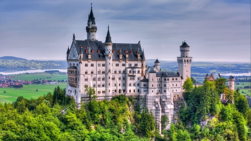 1080P, landscape, Germany, trees, HDR, Neuschwanstein Castle, castle