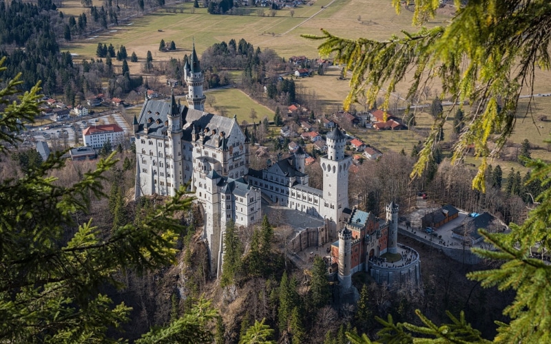 1080P, Neuschwanstein, Germany, Trees, Bavaria, Castle