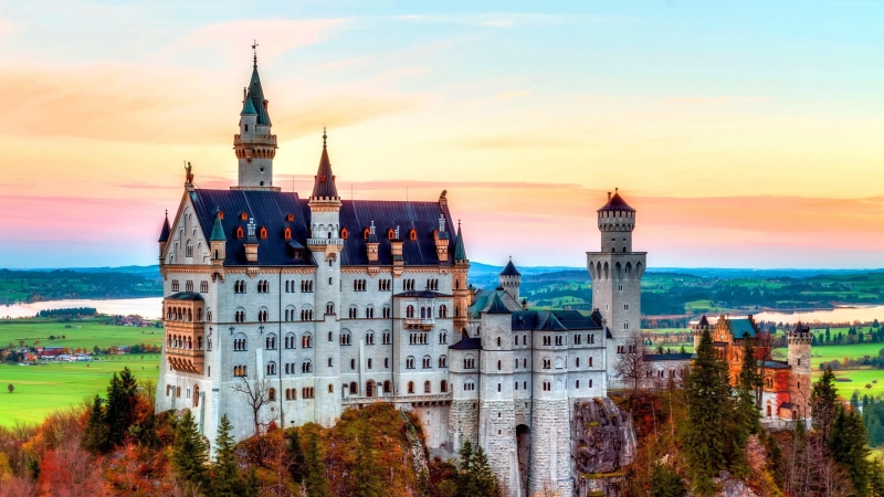 amazing, 4K, germany, neuschwanstein, castle, europe, palace