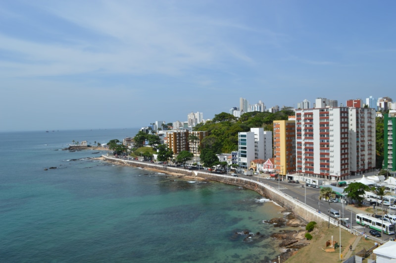 day, beach, beauty in nature, architecture, building exterior, 5K, built structure, outdoors, no people, summer, horizon over water, brazil, water, skyscraper