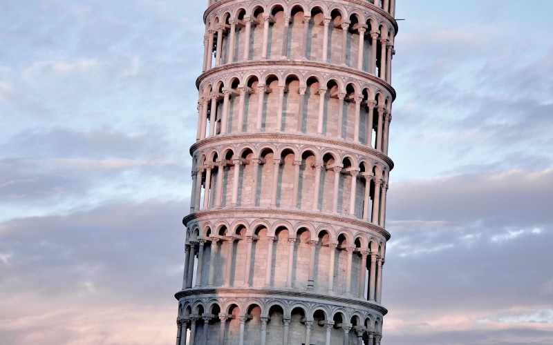 leaning, leaning tower of pisa, italian, touristic, 2K, pisa, tower, architecture
