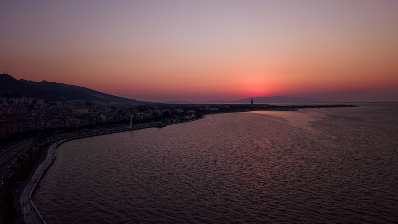 travel destinations, environment, tranquil scene, sky, göztepe mahallesi, built structure, landscape, konak, beauty in nature, water, tranquility, no people