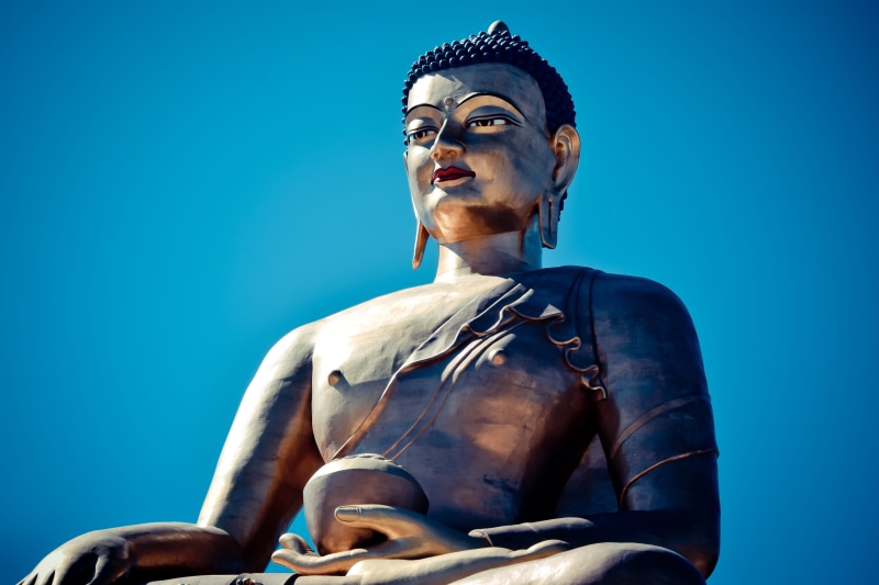 headwear, studio shot, blue, god, statue, confidence, beautiful people, adult, one person, young adult, view, looking, gautama, sky, beauty