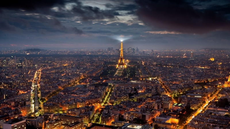 skyscraper, tower, travel, nature, city, architecture, cloud - sky, sky, tall - high, travel destinations, paris, outdoors, tourism, night, 1080P, cityscape