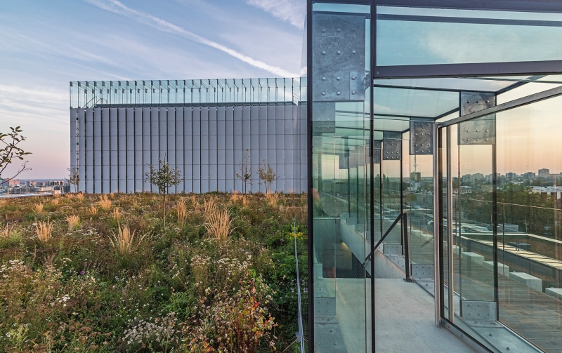 business, glass - material, sky, day, city, building, cloud - sky, transparent, no people, 1080P, Poland, modern, steel, roof garden, built structure