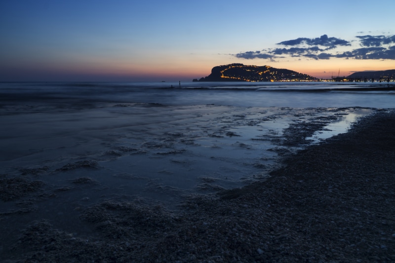 cloud - sky, turkey, peace, tranquil scene, blue, mediterranean, views of the sea, beauty in nature, castle, dusk, land, scenics - nature, alanya, 5K