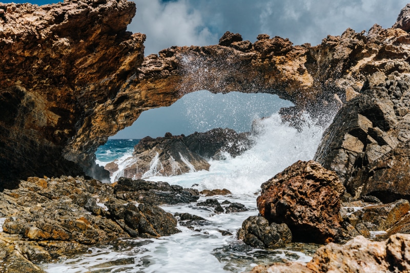 8K, breaking, hitting, geology, scenics - nature, non-urban scene, solid, sint nicolaas, sea, sero colorado, water, power, exploring, wave, motion, land